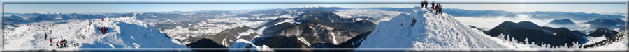 360° panoráma z Veľkého Choča v Chočských vrchoch na okolie (31.12.2008)